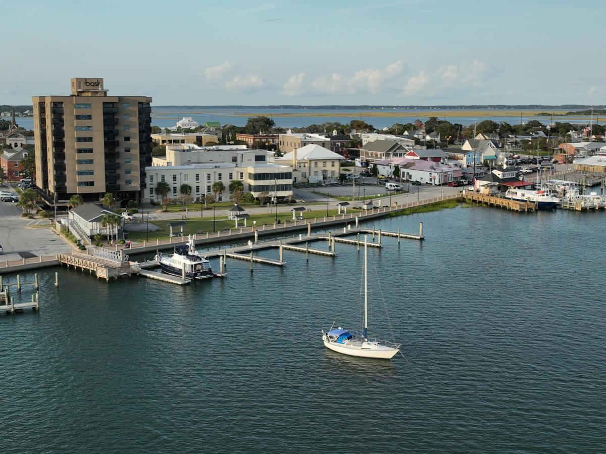 Aerial Morehead City Waterfront