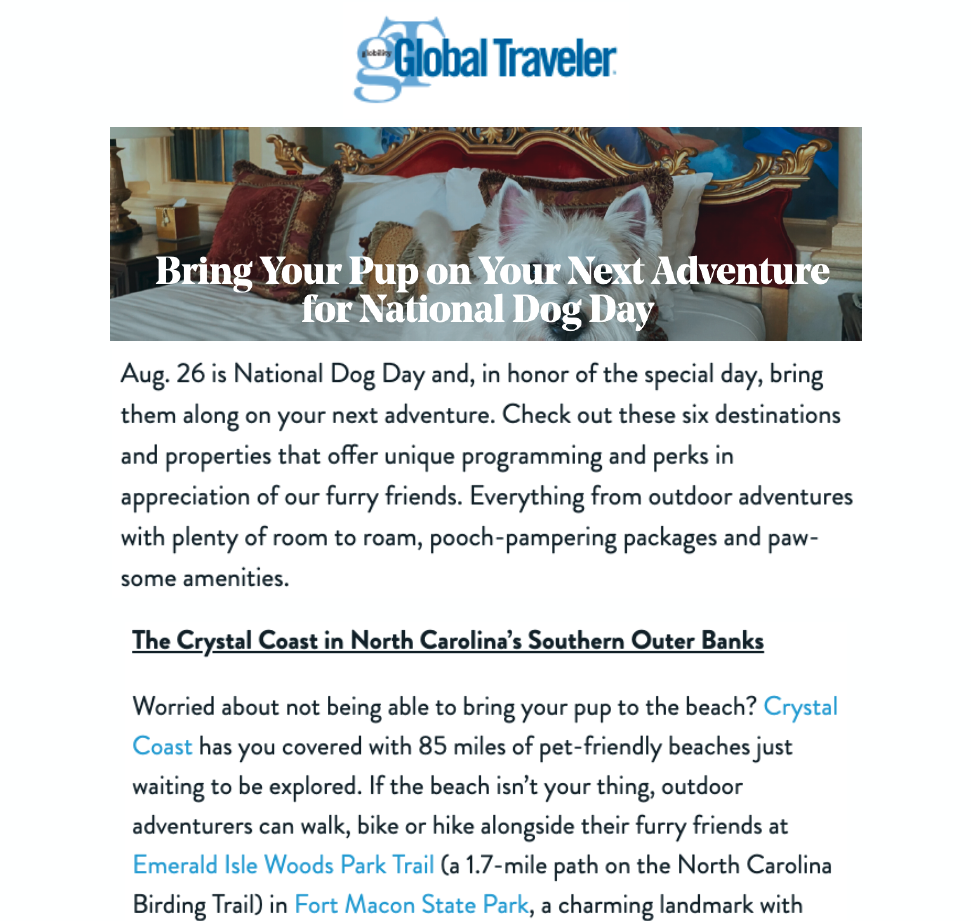 Global Traveler Press Release