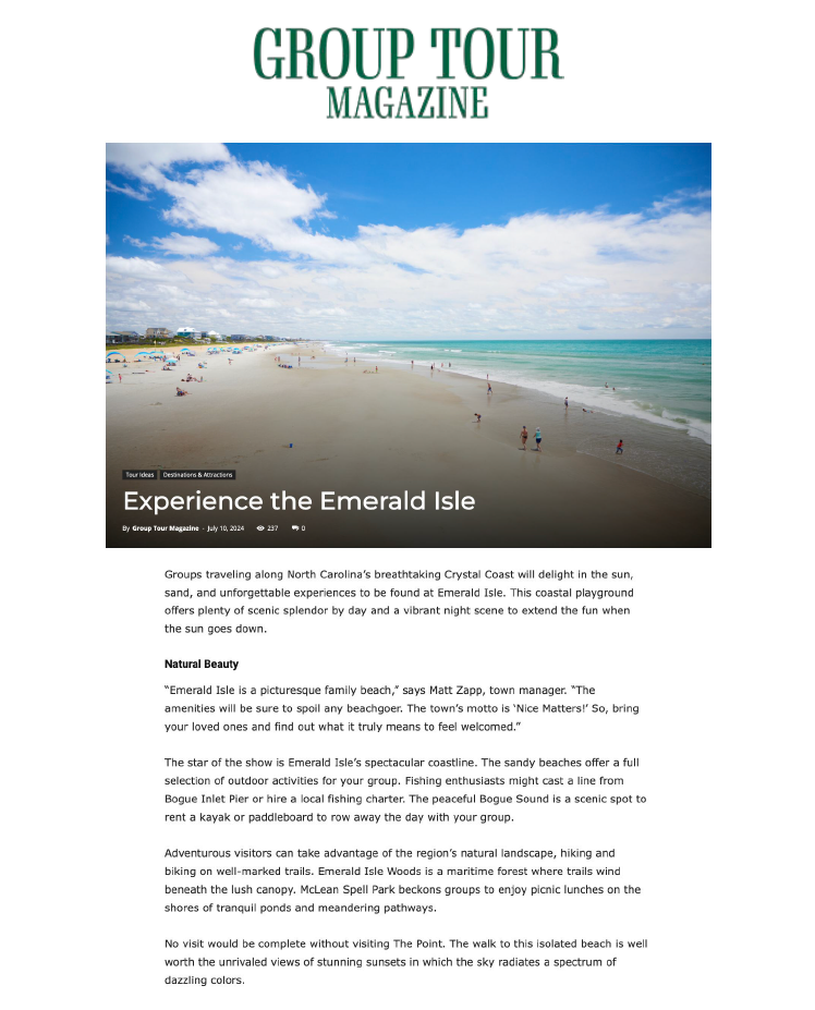 Group Tour Press Release