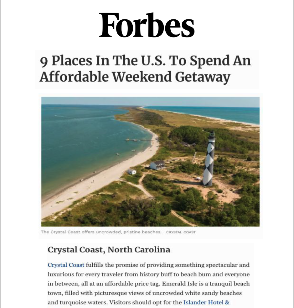 Forbes 9 Places for an Affordable Weekend Getaway Cover