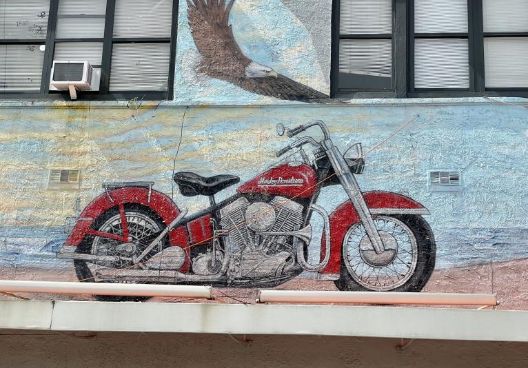Mural - Harley with Eagle