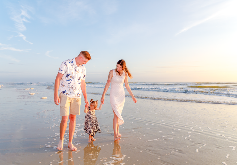 Family Portrait at Sunrise
