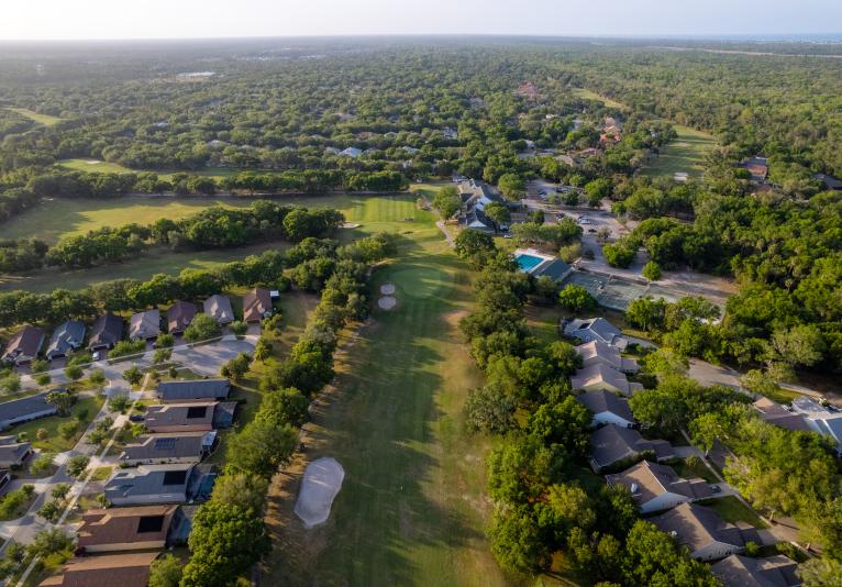Aerial of #18 and Property