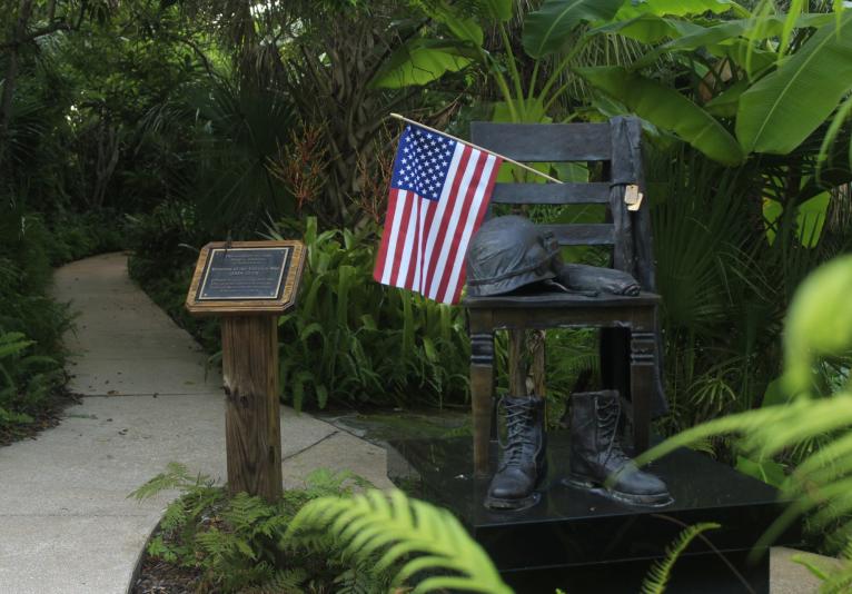 memorial in the gardens
