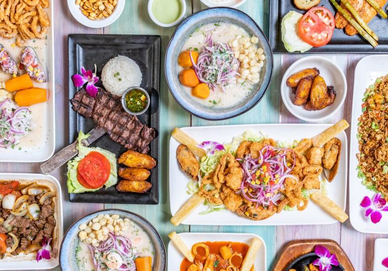 variety of dishes