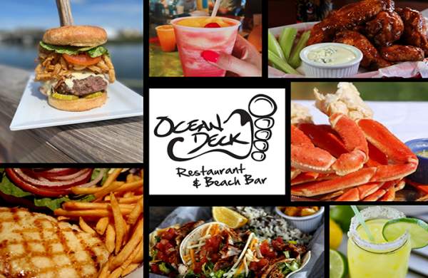 Ocean Deck Restaurant ad for Biketoberfest. Big food. Big drinks. Big fun!