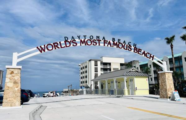 Worlds Most Famous Beach sign in Daytona Beach, Florida.