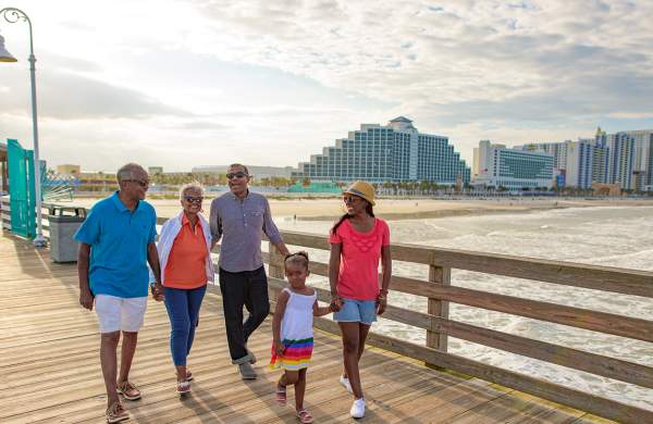 Family on Pier