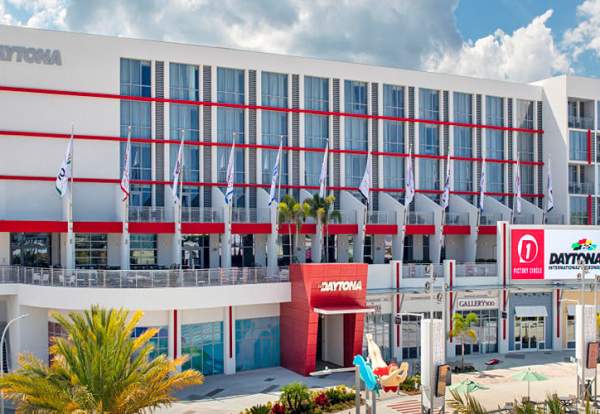 The DAYTONA is a hotel in Daytona Beach that is close to the Speedway and the Airport.