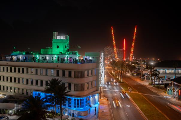 Nightlife Shot - Streamline and Screamers Park