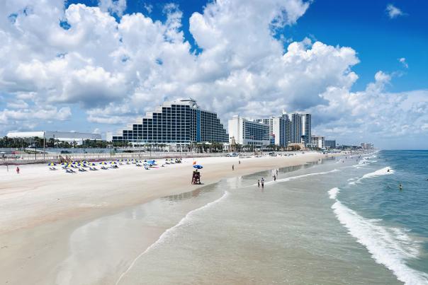 Beach Shot Core Area - Hilton in back
