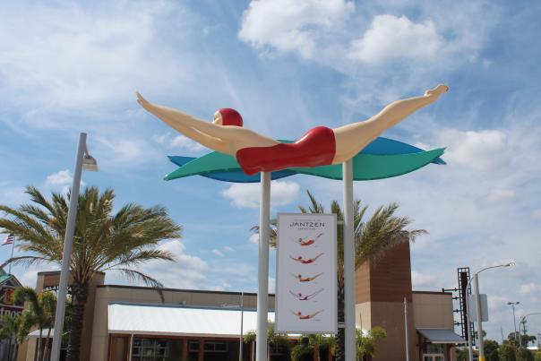 Iconic Trail Jantzen Diving Girl Sculpture Daytona Beach