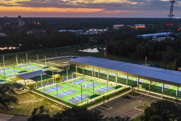 Overhead View Of A Court At The World Pickleball Tour