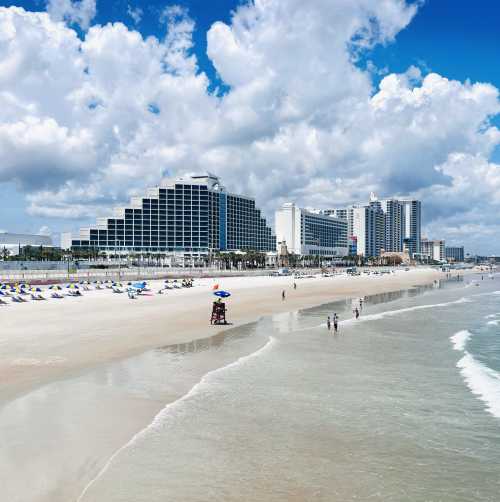 Beach Shot Core Area - Hilton in back