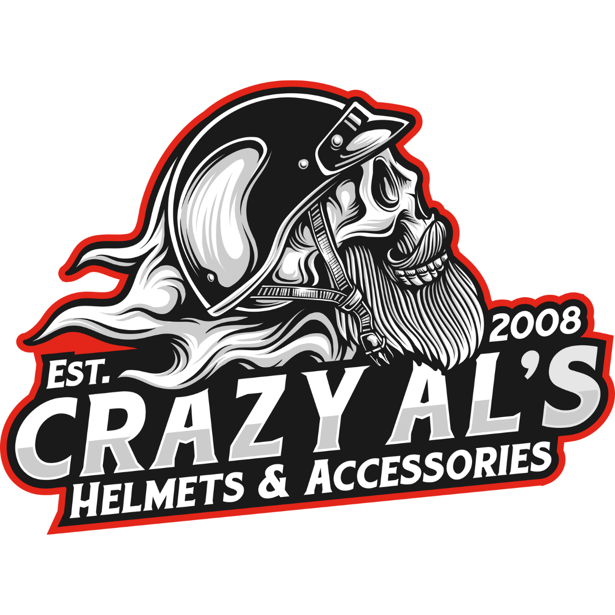 Crazy Al's Biker Helmets Logo