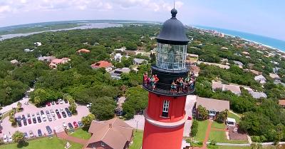 An aerial view from Ponce Inlet Lighthouse