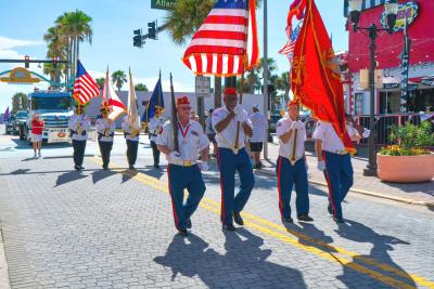 Fourth of July Veterans Parade on Daytona Beach Main Street.