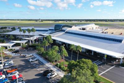 Aerial view of Daytona Beach International Airport