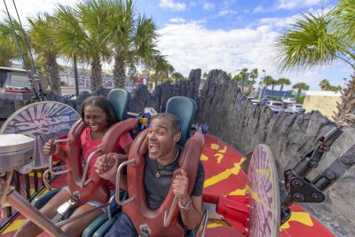 Slingshot ride at Screamer's Park in Daytona Beach