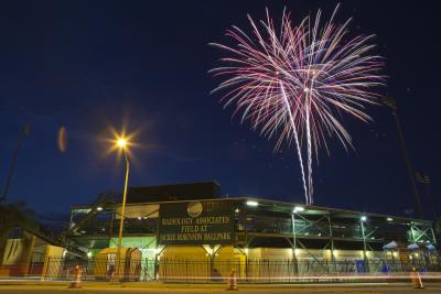 Fireworks at a Daytona Tortugas Baseball Game