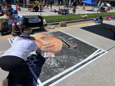 Chalk art at the Daytona Beach Arts Fest