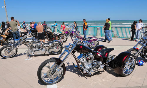 Daytona Beach boardwalk motorcycle show during Daytona Bike Week