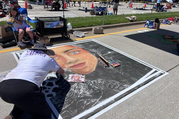 Chalk art at the Daytona Beach Arts Fest