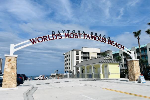 Worlds Most Famous Beach sign in Daytona Beach, Florida.