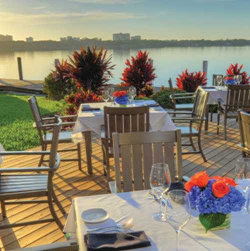A beautiful view awaits at the Chart House on the Halifax River in Daytona Beach