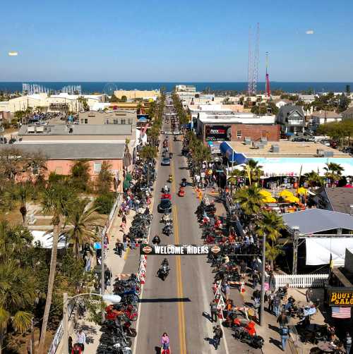 Riders on Main Street at Daytona Bike Week in Florida