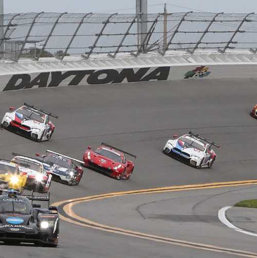 The cars lined up for the start of the Rolex 24 at DAYTONA!