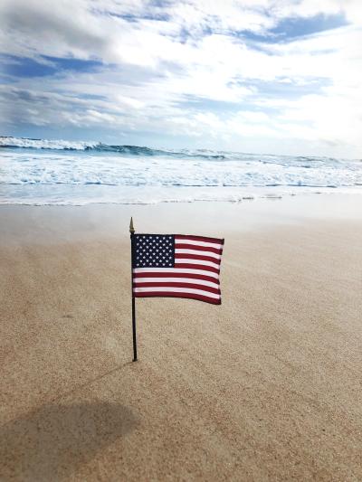 American flag in Daytona Beach, Florida