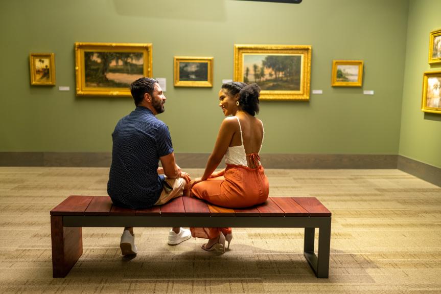 Couple looking at Art in the Museum