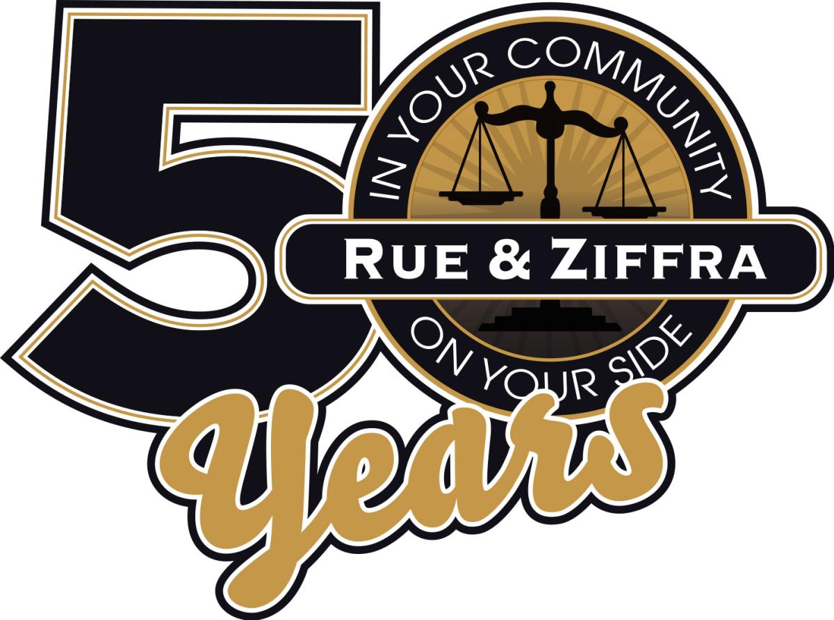 Rue & Ziffra 50th Logo