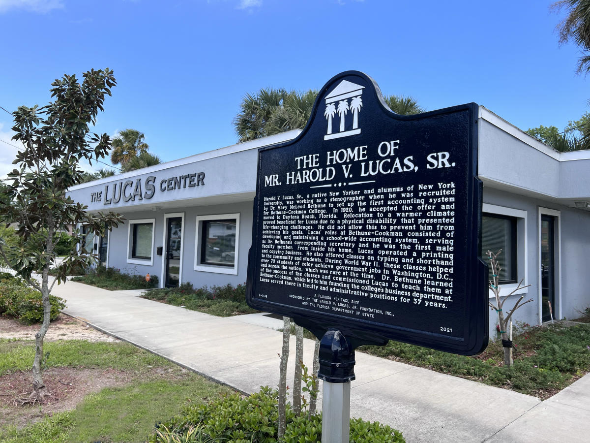 The Lucas Center Marker
