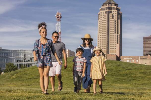 Family at the Sculpture Park Downtown