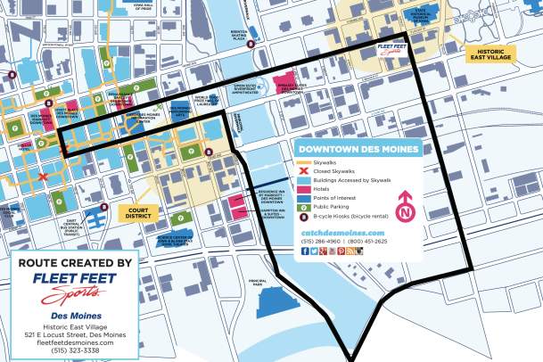 Catch Des Moines - 3-Mile Running Route