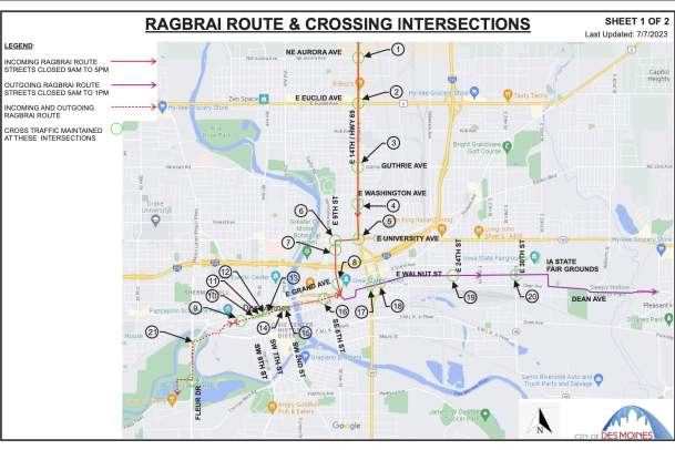 Des Moines Route Info
