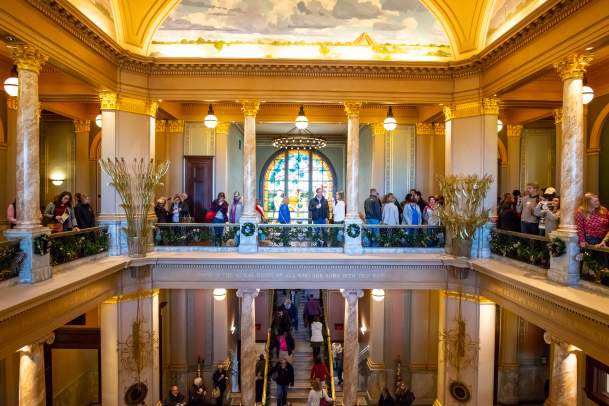 People Gathering For The World Food Prize In The World Food Prize Hall of Laureates In Des Moines, IA