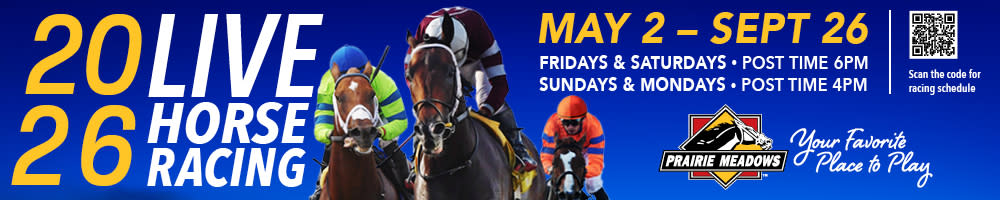 Prairie Meadows Banner Ad – May 2026