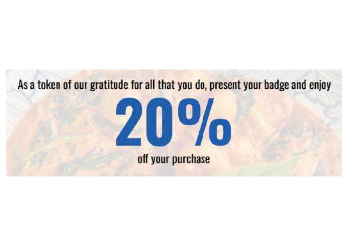 Show Your Badge 20%