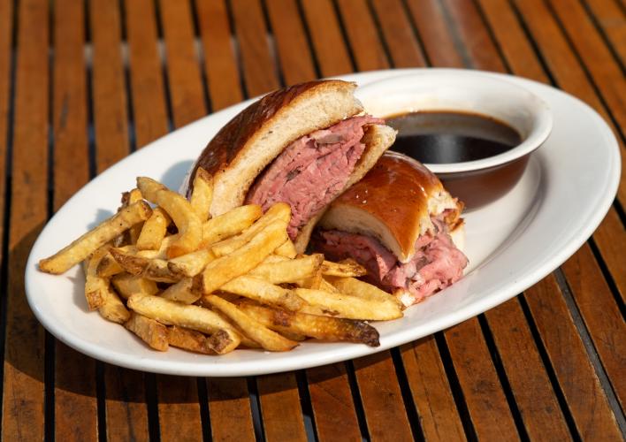 Roasted Prime Rib French Dip Sandwich