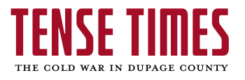 Exhibit logo for DuPage County Historical Museum's Tense Times exhibit.