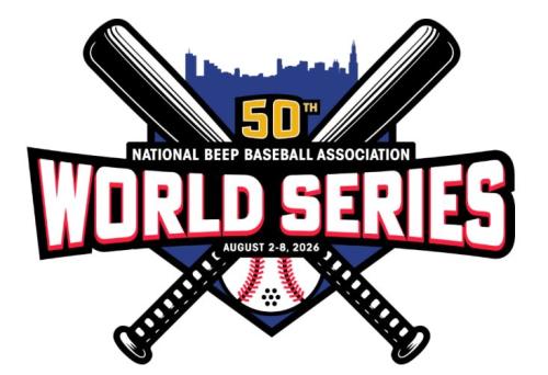 Logo for National Beep Baseball Association celebrating 50th Anniversary
