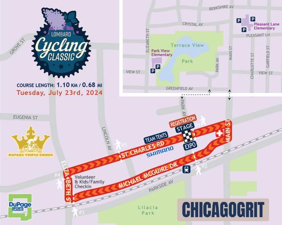 racecourse for the Lombard Cycling Classic