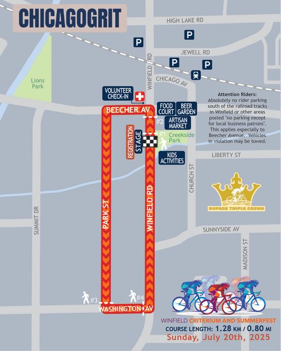 Winfield Criterium Course Map 2025