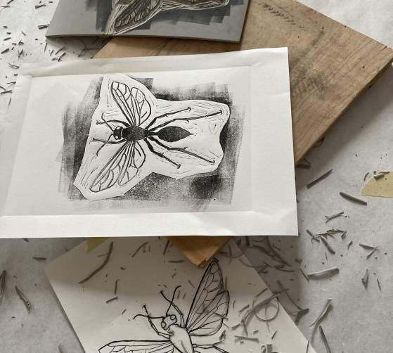 Micro Lino Relief Printmaking with David Modler