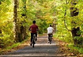 Bikers on the C&O Canal towpath near Brunswick, MD