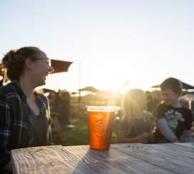 A farm brewery scene in Frederick County