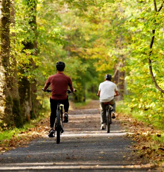 Bikers on the C&O Canal towpath near Brunswick, MD